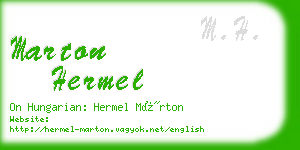 marton hermel business card